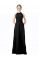 Black Sleeveless Halter Neck A-Line Chiffon Formal Dress / Bridesmaid Dress Worcester
