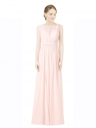 V-Back Sleeveless Sweetheart A-Line Soft Chiffon Bridesmaid Dress Worcester