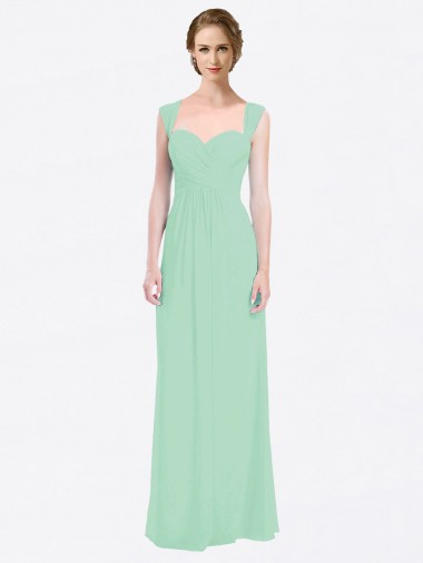 V-Back Cap Sleeves Sweetheart A-Line Soft Chiffon Bridesmaid Dress Worcester