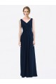 Low Back Sleeveless V-Neck A-Line Soft Chiffon Evening Gowns / Bridesmaid Dress Worcester