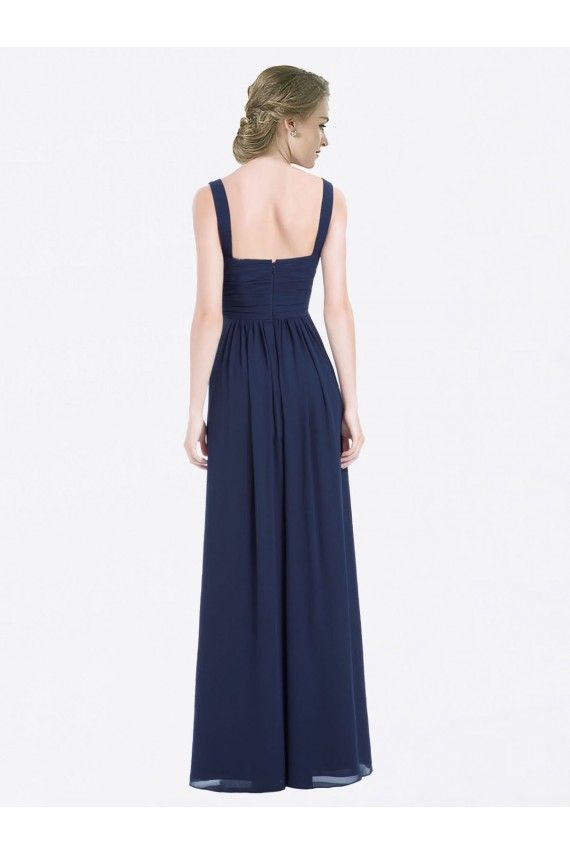 Low Back Sleeveless V-Neck A-Line Soft Chiffon Evening Gowns / Bridesmaid Dress Worcester