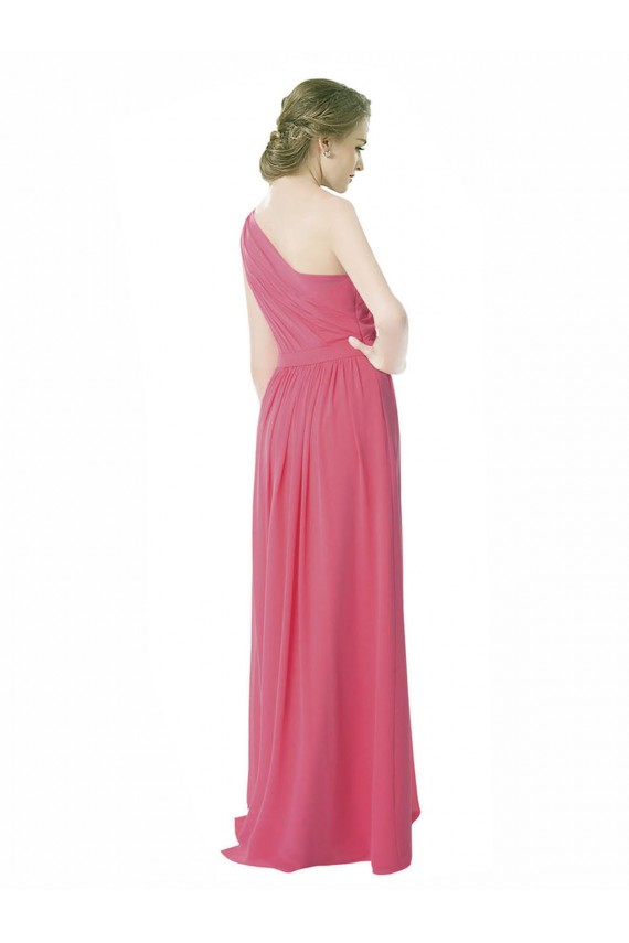 Mint Green Sleeveless One Shoulder A-Line Soft Chiffon Bridesmaid Dress Worcester