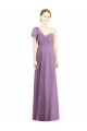 Open Back Flutter Sleeves One Shoulder A-Line Soft Chiffon Formal Dress / Bridesmaid Dress Worcester