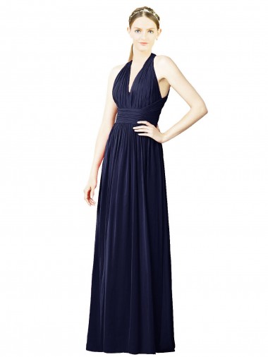 Open Back Sleeveless Halter Neck A-Line Chiffon Bridesmaid Dresses Worcester