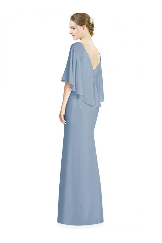 Sleeveless V-Neck Trumpet Soft Chiffon Bridesmaid Dress Worcester