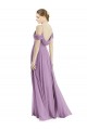 Open Back Sleeveless Off the Shoulder A-Line Soft Chiffon Semi Formal Evening Dress / Bridesmaid Dress Worcester