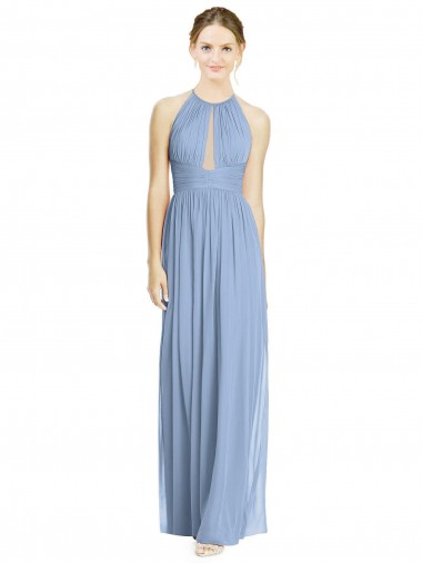 Sleeveless Halter Neck A-Line Chiffon Wedding Party Dress Worcester