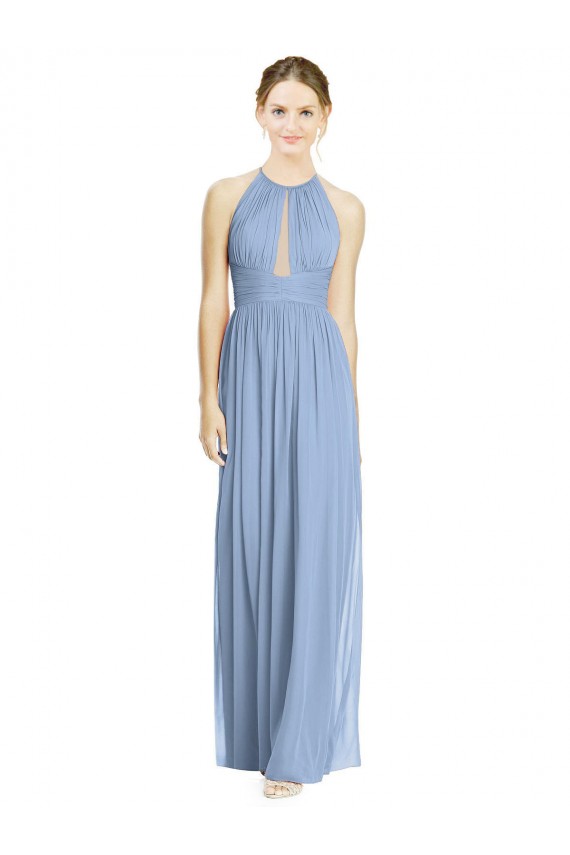 Sleeveless Halter Neck A-Line Chiffon Wedding Party Dress Worcester