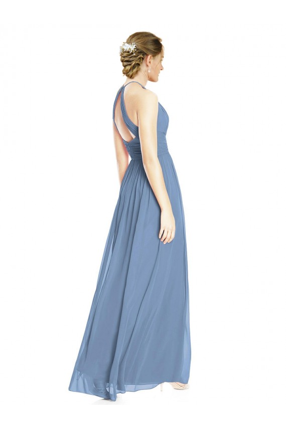 Sleeveless Halter Neck A-Line Chiffon Wedding Party Dress Worcester