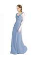 Open Back Sleeveless V-Neck A-Line Chiffon Bridesmaid Dress Worcester