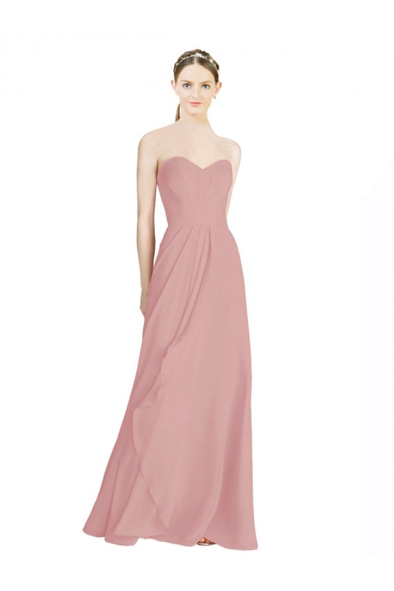 Low Back Sleeveless Sweetheart A-Line Soft Chiffon Bridesmaid Dress / Formal Dress Worcester