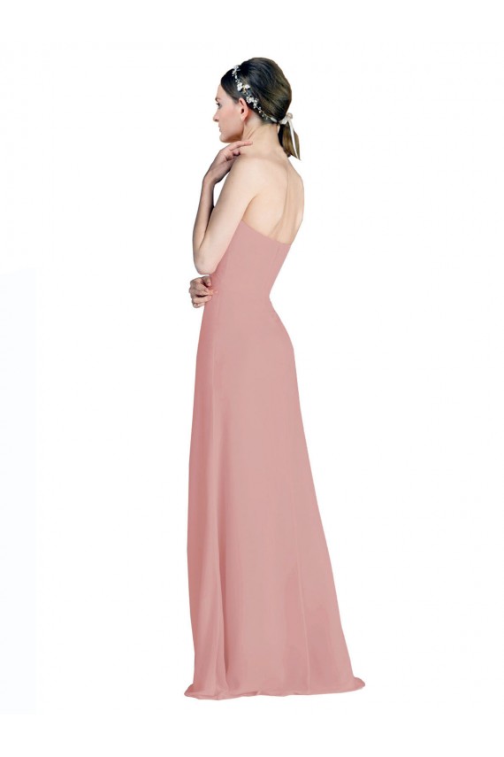 Low Back Sleeveless Sweetheart A-Line Soft Chiffon Bridesmaid Dress / Formal Dress Worcester
