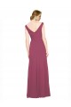 Mauve Taupe Sleeveless V-Neck A-Line Soft Chiffon Bridesmaid Dress Worcester