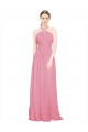 Skin Pink Sleeveless Halter Neck A-Line Chiffon Bridesmaid Dress / Evening Dress Worcester
