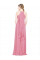 Skin Pink Sleeveless Halter Neck A-Line Chiffon Bridesmaid Dress / Evening Dress Worcester