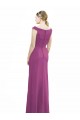 Wild Berry Sleeveless Boat Neck Mermaid Soft Chiffon Bridesmaid Dress Worcester