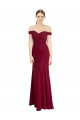 Sleeveless Off the Shoulder Mermaid Soft Chiffon Black Tie Prom Dress / Bridesmaid Dress Worcester