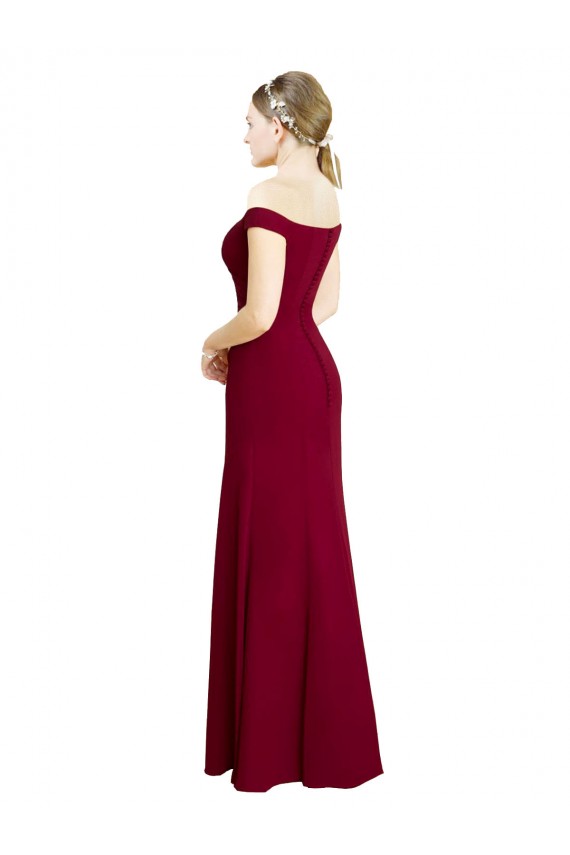 Sleeveless Off the Shoulder Mermaid Soft Chiffon Black Tie Prom Dress / Bridesmaid Dress Worcester