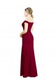 Sleeveless Off the Shoulder Mermaid Soft Chiffon Black Tie Prom Dress / Bridesmaid Dress Worcester