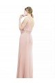 Bliss Pink Sleeveless Boat Neck Mermaid Soft Chiffon Bridesmaid Dress Worcester