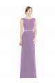 Low Back Sleeveless Boat Neck A-Line Soft Chiffon Formal Dress / Bridesmaid Dress Worcester