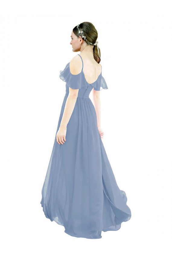 Cap Sleeves V-Neck A-Line Lxue Chiffon Bridesmaid Dress Worcester