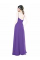 Purple Sleeveless Spaghetti Straps A-Line Soft Chiffon Bridesmaid Dress Worcester