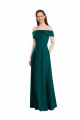 Hunter Cap Sleeves Off the Shoulder A-Line Soft Chiffon Bridesmaid Dress Worcester