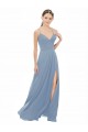 Open Back Sleeveless Spaghetti Straps A-Line Soft Chiffon & Lace Bridesmaid Dress Worcester