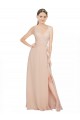 Sleeveless V-Neck A-Line Luxe Chiffon Bridesmaid Dress / Evening Dress Worcester