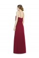 Open Back Burgundy Sleeveless Halter Neck A-Line Soft Chiffon Bridesmaid Dress Worcester