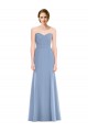 Dusty Blue Sleeveless Sweetheart Mermaid Soft Chiffon Bridesmaid Dress Worcester