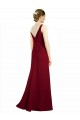 Burgundy Sleeveless V-Neck A-Line Chiffon Bridesmaid Dress / Evening Dress Worcester
