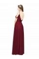 Low Back Sleeveless Off the Shoulder A-Line Chiffon Bridesmaid Dress / Evening Dress Worcester