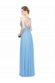 Keyhole Back Sleeveless Spaghetti Straps A-Line Chiffon Bridesmaid Dress / Evening Dress Worcester