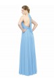 Open Back Periwinkle Sleeveless Halter Neck A-Line Soft Chiffon Bridesmaid Dress Worcester
