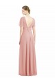 V-Back Short Sleeves V-Neck A-Line Soft Chiffon Bridesmaid Dress / Formal Dress Worcester