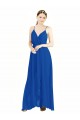 Open Back Sleeveless Spaghetti Straps A-Line Luxe Chiffon Bridesmaid Dress Worcester