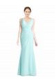 Sleeveless V-Neck Mermaid Soft Chiffon & Lace Bridesmaid Dress Worcester