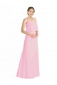 Open Back Barely Pink Sleeveless Spaghetti Straps A-Line Soft Chiffon Bridesmaid Dress Worcester