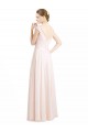 Open Back Sleeveless Sweetheart A-Line Soft Chiffon & Lace Bridesmaid Dress Worcester