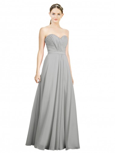 Open Back Sleeveless Sweetheart A-Line Soft Chiffon Bridesmaid Dresses Worcester