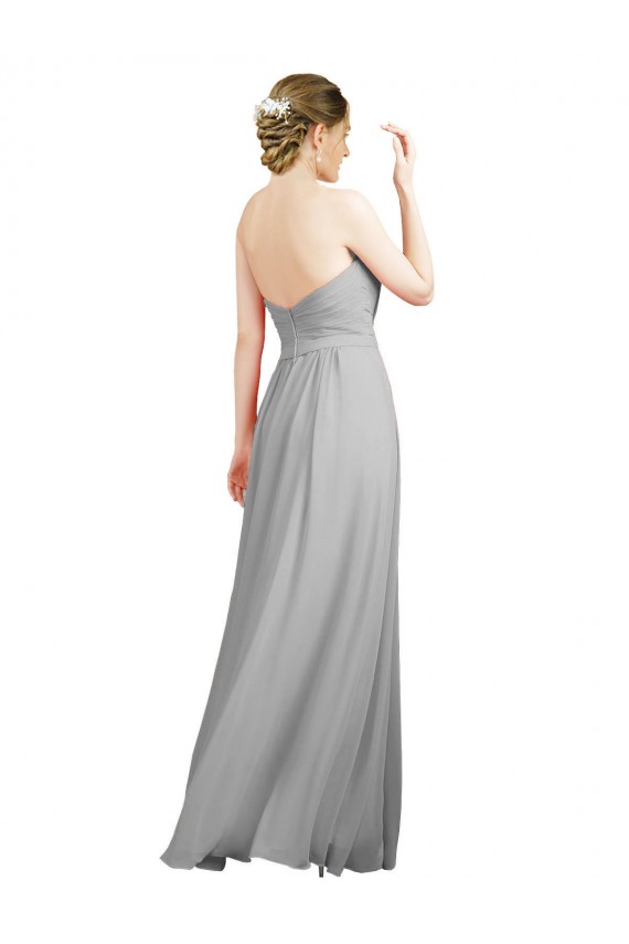 Open Back Sleeveless Sweetheart A-Line Soft Chiffon Bridesmaid Dresses Worcester