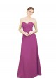 Open Back Wild Berry Sleeveless Sweetheart A-Line Soft Chiffon Bridesmaid Dress Worcester