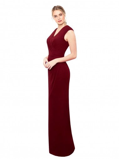 Keyhole Back Sleeveless V-Neck Mermaid Soft Chiffon Prom Dress / Bridesmaid Dress Worcester