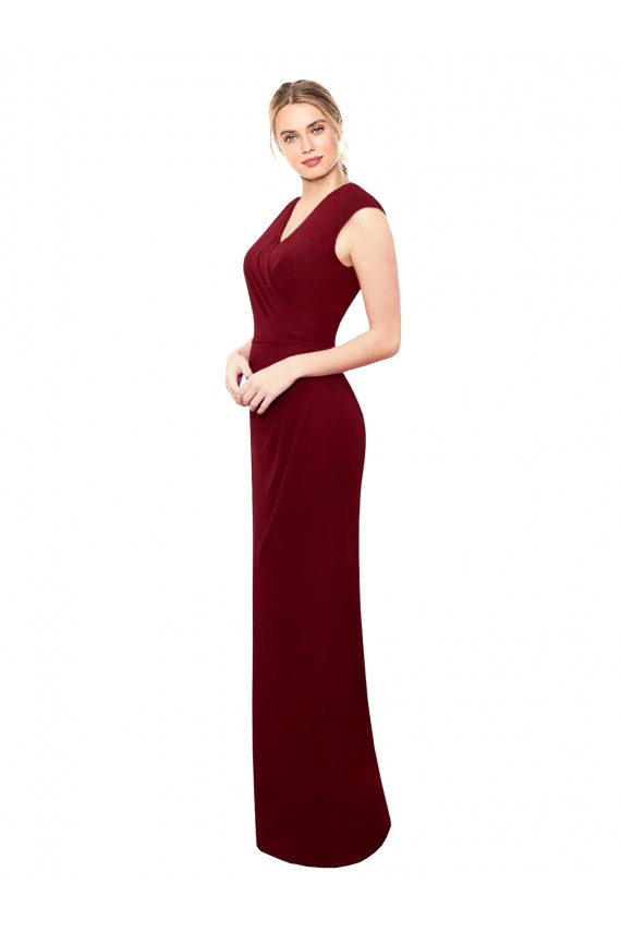 Keyhole Back Sleeveless V-Neck Mermaid Soft Chiffon Prom Dress / Bridesmaid Dress Worcester