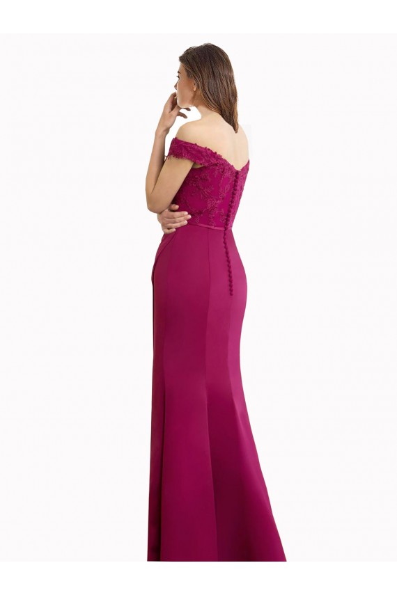 Sleeveless Off the Shoulder Mermaid Soft Chiffon & Lace Bridesmaid Dress / Formal Dress Worcester