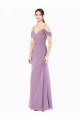 Sleeveless Off the Shoulder Sheath Soft Chiffon Bridesmaid Dress / Formal Dress Worcester