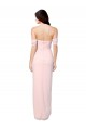 Pink Sleeveless Off the Shoulder A-Line Soft Chiffon High Low Bridesmaid Dress Worcester