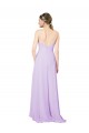 Open Back Sleeveless V-Neck Sheath Soft Chiffon High Low Bridesmaid Dress Worcester